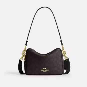 Coach Carey Crossbody Bag In Signature Canvas (Walnut)