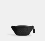 Coach Travis Belt Bag 30 In Signature Canvas (Black)