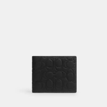 Coach 3-In-1 Wallet In Signature Leather Men Wallet (Black)