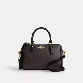 Coach Rowan Satchel Bag In Signature Canvas (Walnut)