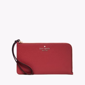 Kate Spade Lucy Large Leather Wristlet (Red Jam)