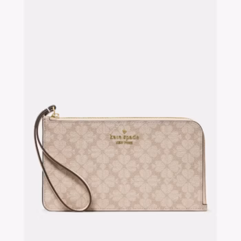 Kate Spade Lucy Spade Flower Wristlet (Beige)