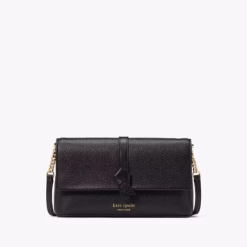 In Transit - Kate Spade Knott Flap Chain Crossbody (Black)