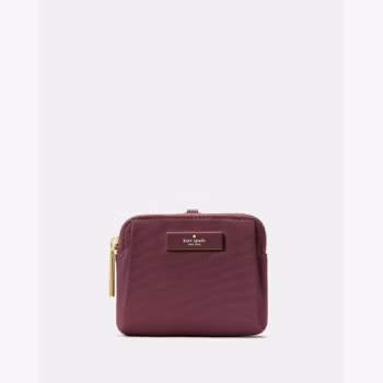 In Transit - Kate Spade Carter Nylon Card Case Lanyard (Deep Cherry)