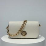 Marc Jacobs Signet Turnlock Chain Leather Shoulder Bag (Marshmallow)