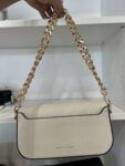 Marc Jacobs Signet Turnlock Chain Leather Shoulder Bag (Marshmallow)