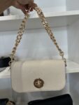 Marc Jacobs Signet Turnlock Chain Leather Shoulder Bag (Marshmallow)